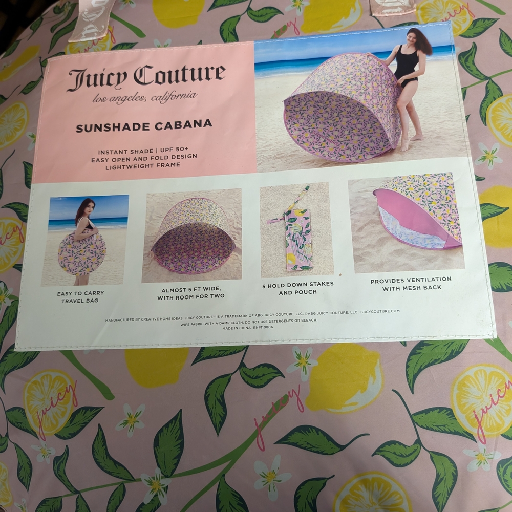 Juicy Couture Sunshade Cabana with Floral Design